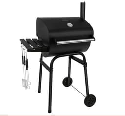 MOZY® - Barbecue - 82 x 51 x 117 cm - met Thermometer - Inclusief Gereedschap - Houtskool Bbq - met Zijtafel — thumbnail 3