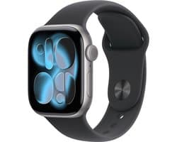 Apple Watch 11 - Wifi + 5G - 42mm - Space Grey Aluminium Case with Black Sport Band - S/M