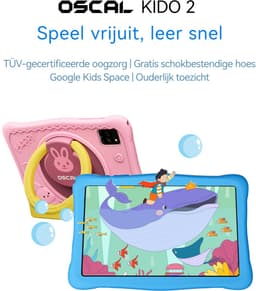 OSCAL KIDO2 - Tablet - Kindertablet - 16GB RAM - 64GB ROM - 10.1 inch - 6600mAh - Android 16 - Ouderlijk Toezicht App - Oogzorgmodus - Inclusief Beschermhoes - Blauw — thumbnail 5