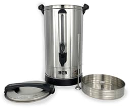HCB® - Professionele Horeca Percolator - 18,2 liter - 120 kopjes - 230V - RVS / INOX Perculator - Elektrisch koffiezetapparaat - Volautomatische koffiemachine - 36x36.5x57.5 cm (DxBxH) - 3.40 kg - 1348 — thumbnail 5