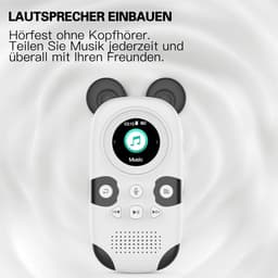 carmdering - MP3 Speler met Bluetooth - Kindvriendelijke Cartoon MP3-speler met Bluetooth 5.0, 64GB, FM-radio, Spraakopname en Ingebouwde Luidspreker – Veilig Muziekspelen voor Kinderen — thumbnail 4
