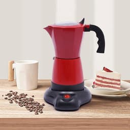 Elektrische koffiezetter - Espresso apparaat - Thuis koffie maken - Hoge druk extractie - 300 ml capaciteit - Rood — thumbnail 2
