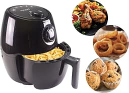 Heteluchtfriteuse - Airfryer Olievrij - Gezond Koken - Instelbare Timer Temperatuur - 2 Liter - Zwart — thumbnail 1