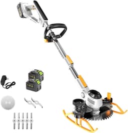 Elektrische Grasmaaier - Draadloze maaier - Gazononderhoud - 3-in-1 functie - 16 cm snijbreedte - Zwart — thumbnail 1