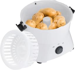 Aardappelschilmachine - Elektrische Schillen - Snel Groenten Schillen - 85W Puur Koper Motor - 0.8 kg Capaciteit - Wit — thumbnail 1