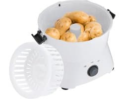 Aardappelschilmachine - Elektrische Schillen - Snel Groenten Schillen - 85W Puur Koper Motor - 0.8 kg Capaciteit - Wit