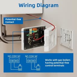 Slimme Thermostaat - Verwarming Controller - Energie Besparen - App en Spraakbediening - 140x81x20MM - Zwart Wit — thumbnail 3