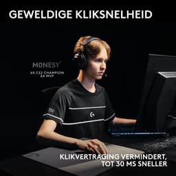 Logitech G PRO X2 SUPERSTRIKE - Gaming Muis - Rechtshandig - RF Wireless + USB Type-C - Optisch - 44000 DPI — thumbnail 2