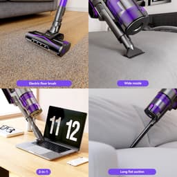 Redroad L8 - Draadloze stofzuiger - Vacuum cleaner -Geavanceerde 500W Krachtige Stofzuiger met Uitneembare Accu en 30kPa Zuigkracht – Slimme Stofherkenning, 1.6L Stofreservoir, LED Verlichting & Anti-Klit Technologie — thumbnail 4