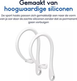 Ibley EarLoop Sport hooks geel voor Apple AirPods Pro 1/2 & AirPods 3/4 - Oorhaken - Siliconen sport haken - Geschikt voor AirPods Pro 1/2 en Apple AirPods 3/4 - Set van 2 — thumbnail 4