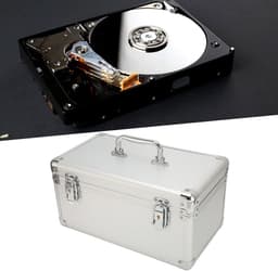 Harde Schijf Beschermingsdoos - Schokbestendige HDD Opbergkoffer met Veiligheidsslot - 10 Schijfbays . — thumbnail 2