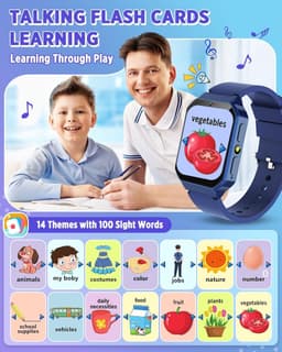Kiddowz Smartwatch kinderen - Kinderhorloge - 5 t/m 12 jaar - met camera, filters en 29 kids spelletjes - Stappenteller - Donkerblauw — thumbnail 5