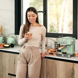 White-Label® Espressomachine - Koffiezetapparaat - Koffiemachines - Groen — thumbnail 4