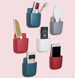 Afstandsbediening Houder - 6 Stuks - Opbergdoos voor wandmontage - Remote Controll Holder - organizer aan de muur - Muurhouder - Telefoonhouder stopcontact - Telefoon wandhouder - ABS - Zelfklevende - wand organizer - 3 x 9 x 11,5 cm — thumbnail 4