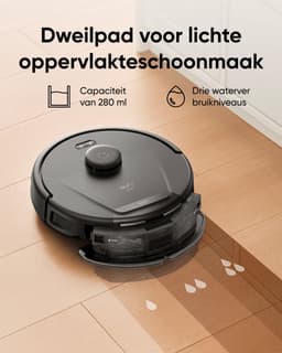 EUFY L60 Hybrid Robotstofzuiger met dweilfunctie Zwart — thumbnail 3