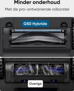 eufy G50 Hybride Robotstofzuiger met 4.000Pa Sterke Zuigkracht - Dynamische Navigatie - Proontwarrende Kam - Rolborstel - Dweilpad voor Lichte Oppervlakte Reiniging - Ideaal voor Huisdierhaar, Harde Vloeren en Tapijt — thumbnail 2