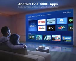5G WiFi Bluetooth Beamer - 15.000 lumen Full HD 1080P Projector met 4K Ondersteuning en 4P/4D Correctie — thumbnail 3
