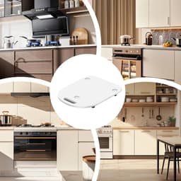 Hoogwaardige schuifmengplaat geschikt voor Thermomix TM6/TM5, snel bewegende rolmengplaat met wielen, helderwit. — thumbnail 3