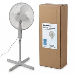 Lomera Staande Ventilator - Statiefventilator - Vloerventilator - Ventilator Staand - Staande Waaier - Ventilator op Voet - Voetventilator - Ventilator met Zwenkfunctie - Oscillerende Ventilator - Ventilator met Draaifunctie — thumbnail 2