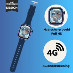 Smartwatch Kids Blauw – GPS Horloge Kind – Horloge Kind jongens – Smartwatch Kinderen Met Simkaart – Kinder Smartwatch met Stappenteller, GPS en WIFI — thumbnail 3