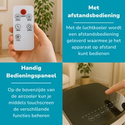 Lifetime Air Aircooler met Koelelementen - Ventilator, Luchtbevochtiger en Luchtkoeler - 55dB - Afstandsbediening en Timer - Watertank 4L - 22 x 24 x 53,5 cm — thumbnail 5