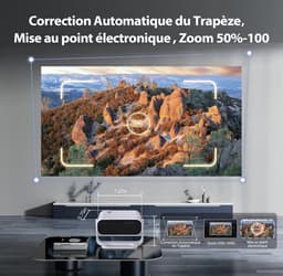 Wielio Smart Videoprojector met Geïntegreerde Apps – Native 1080P Full HD, 4K Ondersteuning, Auto Focus & Auto Keystone, WiFi 6 & Bluetooth 5.2 – Geschikt voor Android, iOS & Gameconsoles — thumbnail 5