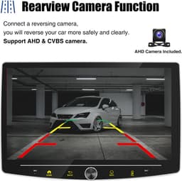 ESSGOO 1DIN Autoradio auto met 10,1 Inch 360° draaibaar scherm - autoradio geschikt voor CarPlay en Android auto - Android 15 4 + 64 GB - Bluetooth FM RDS - multimediaspeler - AHD-achteruitrijcamera - microfoon — thumbnail 5