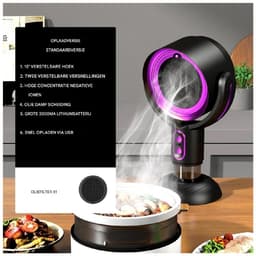 longziming -Draagbare Desktop Afzuigkap - USB Gevoede Ventilator - 2 Snelheidsstanden Voor Aanpasbare Luchtreiniging - 1 Set - Thuis En Onderweg - Paars — thumbnail 2