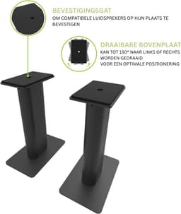NBAP® Luidspreker Standaard - Speaker Vloerstandaard - Extra Stevig - Zwart — thumbnail 5