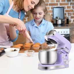 Compacte Elektrische Keukenmixer met RVS Kom en 6 Snelheden — thumbnail 2