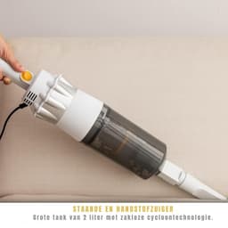MIRA® Steelstofzuiger met snoer - Steelstofzuiger - Stofzuiger - Wit - ‎56cm x 15cm x 15cm — thumbnail 2