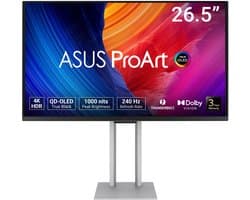 ASUS ProArt Display PA27UCDMR - 4K UHD Grafisch Design Monitor - USB C 96W - USB Hub - Thunderbolt 4 - kleurechtheid ΔE < 1 - 240hz - 0.1ms - 27 inch
