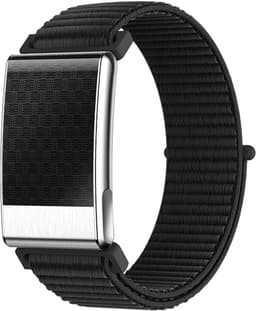 WizBay Premium Select® Smart Bracelet - Screenloze Gezondheidsarmband - ECG - HRV - Hartslag - Zuurstof - Temperatuur - Glucosetrends - BMI - iOS en Android -IP68 - Zilver Zwart — thumbnail 1