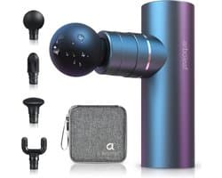 Mini Massagepistool voor Spierontspanning - 3200 OMW/MIN, Lichtgewicht en Draagbaar met 4 Opzetstukken