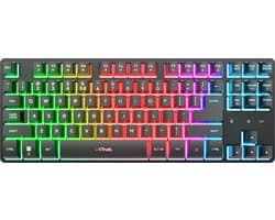 Trust GXT 831 Thado - Draadloos TKL Gaming Toetsenbord - 80% Gaming keyboard - RGB verlichting - Qwerty US - Zwart