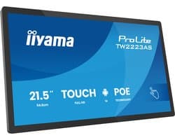 iiyama TW2223AS-B3P beeldkrant Interactief flatscreen 54,6 cm (21.5") Wifi 450 cd/m² Full HD Zwart Touchscreen Type processor Android 24/7