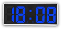longziming -Digitale Wekker met Temperatuur – LED Display – Spraakbediening – Verstelbare Helderheid – Wit/Blauw — thumbnail 1