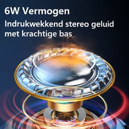 Mini Bluetooth Speaker Draadloos – Portable Waterproof IPX5 Speaker – 6W Stereo Geluid – Bluetooth 5.3 – Magnetische Muziek Box – TF Kaart MP3 – Compacte Speaker voor Smartphone, Laptop en Tablet-Zwart — thumbnail 5