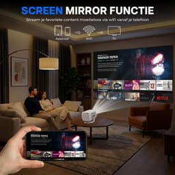 Nexino® Smart Beamer Full HD (15.000 Lumen) - Projector - 8K Support - Android 14.0 - Home Cinema - Wifi & Bluetooth - Geschikt voor IOS en Android - Incl. Opbergtas — thumbnail 4