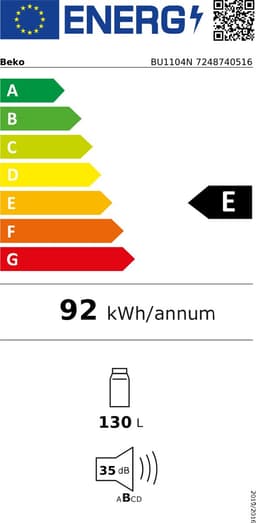 Beko BU1104N - Onderbouw koelkast — thumbnail 2