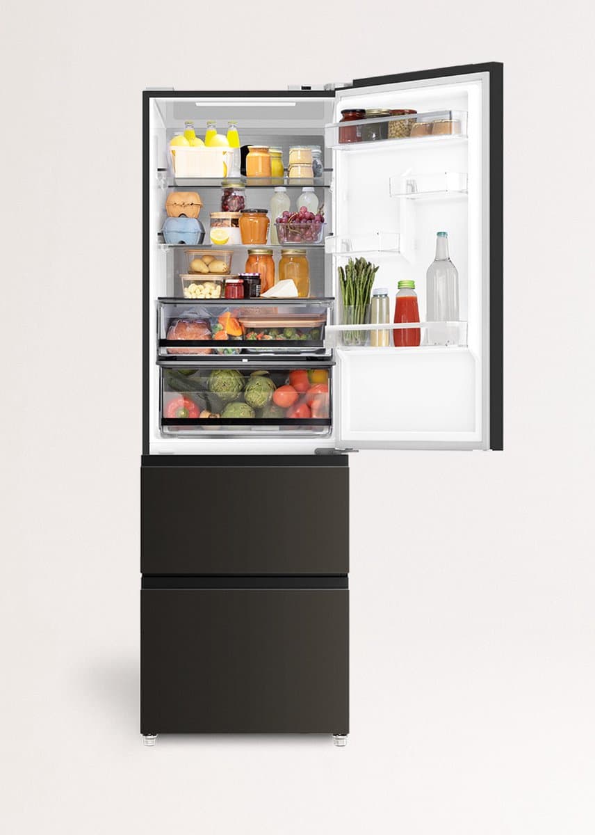 CREATE - 401L koelkast in Italiaanse stijl met Space Pro en Care+ - Zwart - FRIDGE STUDIO COMBI PRO FLEX 401 — afbeelding 1
