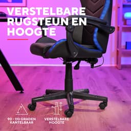 Trust GXT 704 Roniq - Comfortabele Gamestoel - RGB Verlichting - Verstelbare Rugleuning - Tot 110 kg - Zwart — thumbnail 5