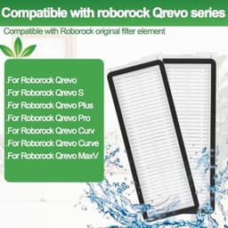 PromoHome 4 stuks HEPA-filters compatibel met Roborock Qrevo S/Qrevo Pro/Qrevo Plus/Qrevo MaxV/Qrevo Curv/Qrevo Curve/Qrevo Edge/Qrevo Curv S5X/Qrevo EDGE S5A/QV 35A/QV 35S, 2 zijborstels — thumbnail 3