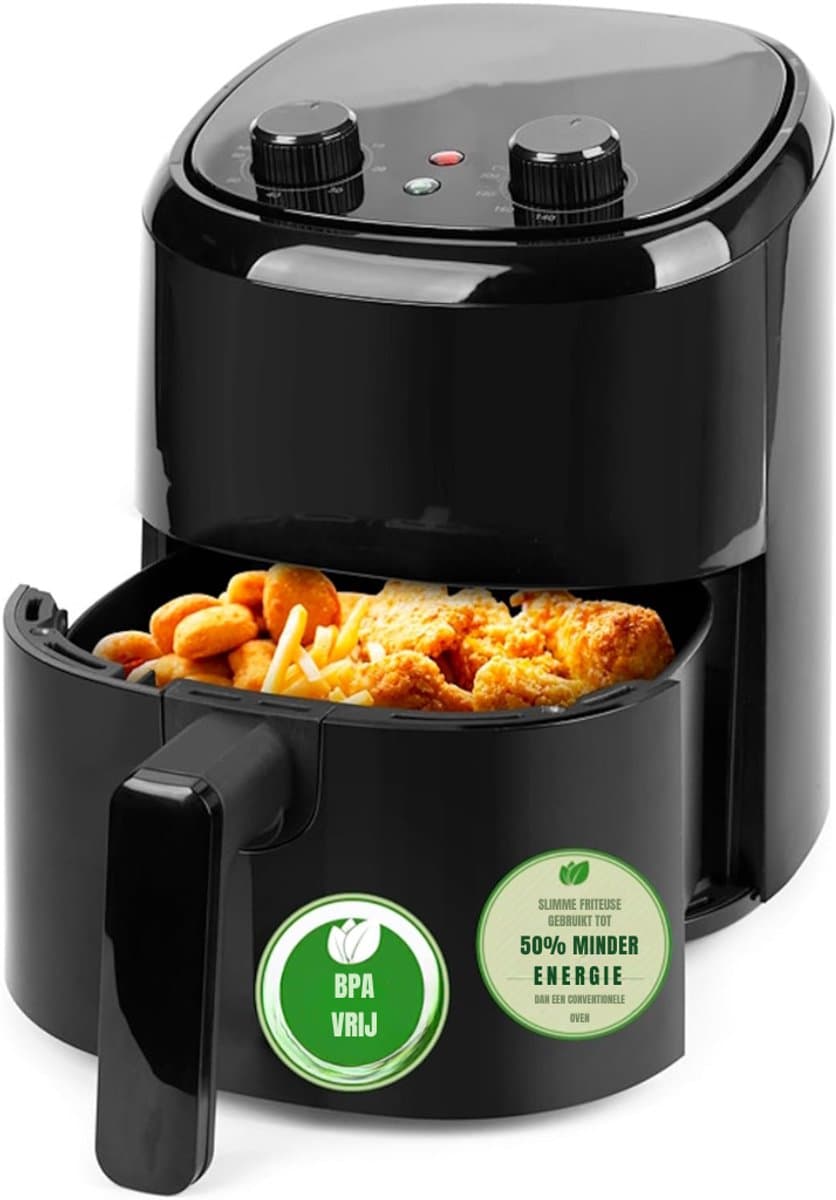MMP® Mini airfryer - Airfryer - Airfryer klein - Zwart - 28cm x 22cm x 29cm — afbeelding 1