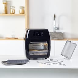 Heteluchtfriteuse en Oven 1700W - 12L - Instelbare Temperatuur 40-200 °C met 8 Vooraf Ingestelde Programma's en Transparante Deur — thumbnail 4