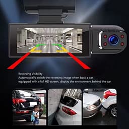 Car Video Recorder with HD Lens, Dash Cam 1080P 3.16 Inch Display, Night Vision, 360 Degree Rotatable Infrared Monitoring, Loop Recording, Motion Detection, Parking Monitor — thumbnail 2