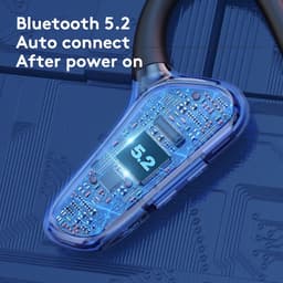 Koptelefoons - Draadloze Bluetooth-headset met botgeleiding Waterdichte oordopjes met microfoon Bluetooth draadloze oorclip Bone Conduction-headset Headset Koptelefoons Inductie-oortelefoons — thumbnail 5