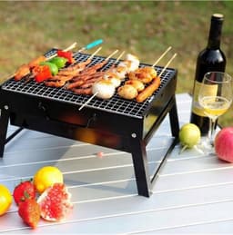 Compacte draagbare Koolgrill - Opvouwbaar als koffer — thumbnail 2