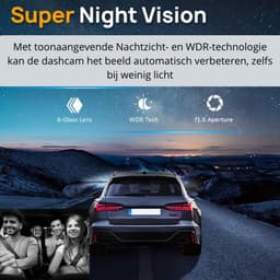 Dashcamera, Voor En Achter, 3,16 Inch Dashcam 1080P, G-sensor HD, Nachtzicht, Loopopname, Groothoek Auto — thumbnail 3