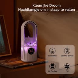 LifeStages - Draagbare Aircooler - Mobiele Airconditioning - Mini Luchtkoeler met Waterkoeling - USB 4-in-1 Draagbare Mobiele Airconditioner - 6 Luchtsnelheden en 8 LED's - 1-6 Uur Timer voor Kamers - Huizen en Kantoor - [Energieklasse A++]. — thumbnail 2